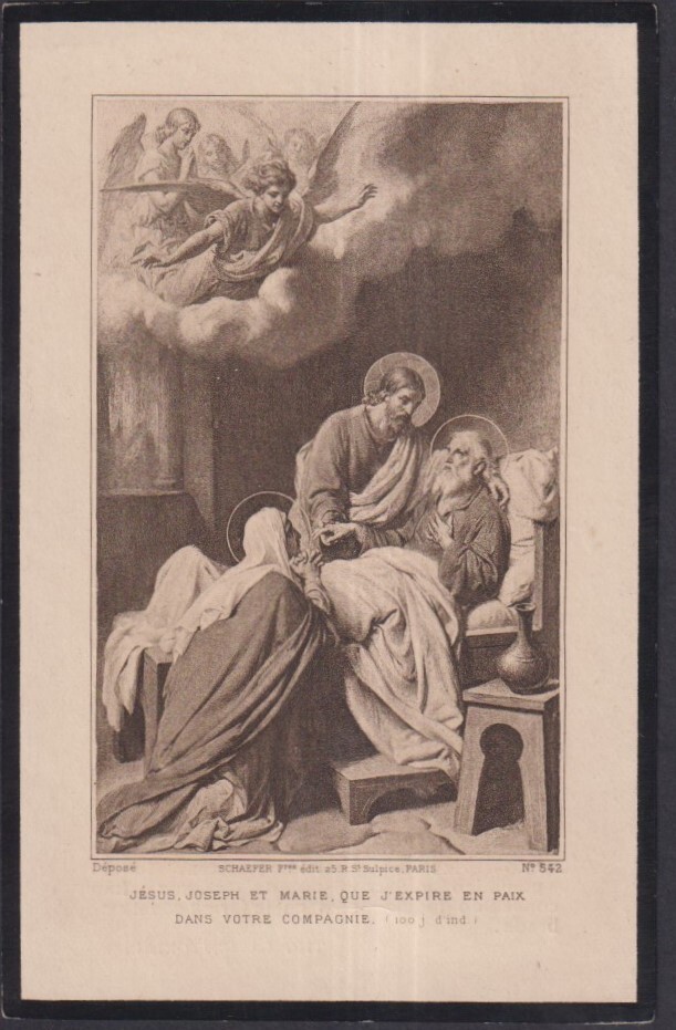 Holy card antique de San Jose estampa santino image pieuse