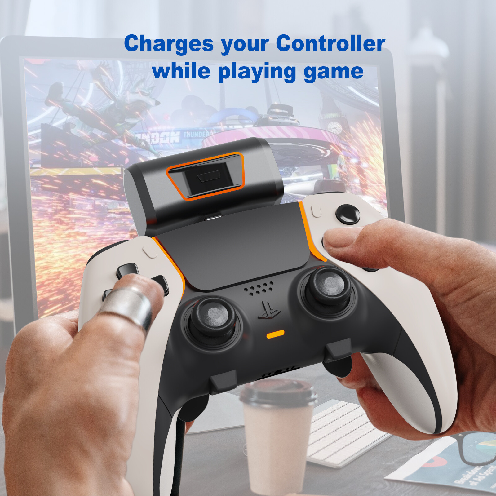 1900mAh Wireless Game Controller Charger Rechargeable Battery For PS5 Gamepad