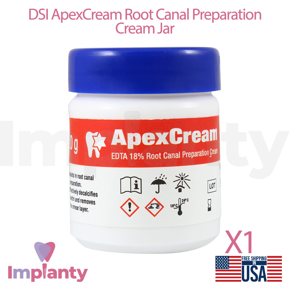 Dental ApexCream 18% R00t Canal Preparation Cream Jar 20g Colorless Dentistry