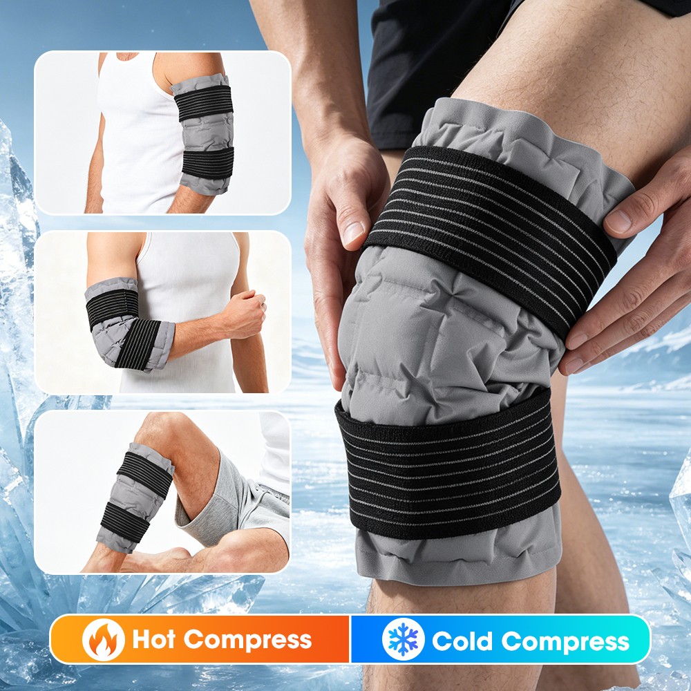Knee Ice Pack Wrap around Entire Knee after Surgery, Reusable Gel Ice Pack US