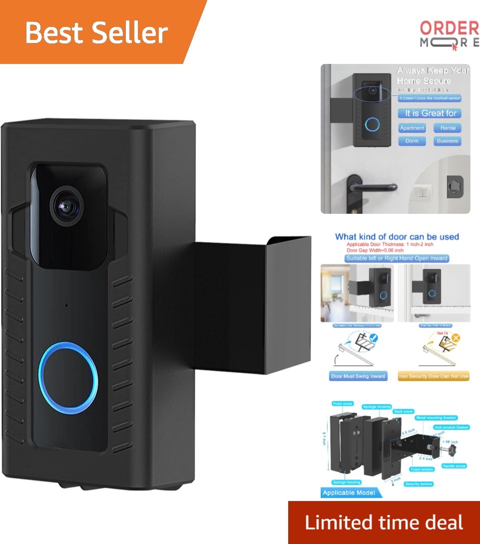 Anti-Theft Door Mount for Blink Video Doorbell No-Drill Bracket Security