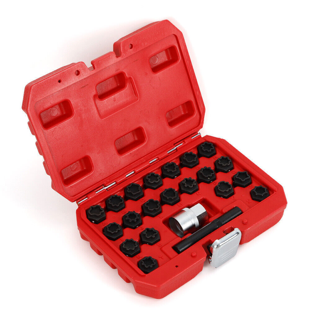 22pc Audi Wheel Locking Key Locking Wheel Bolt Nut Removal Set Master Key Kits