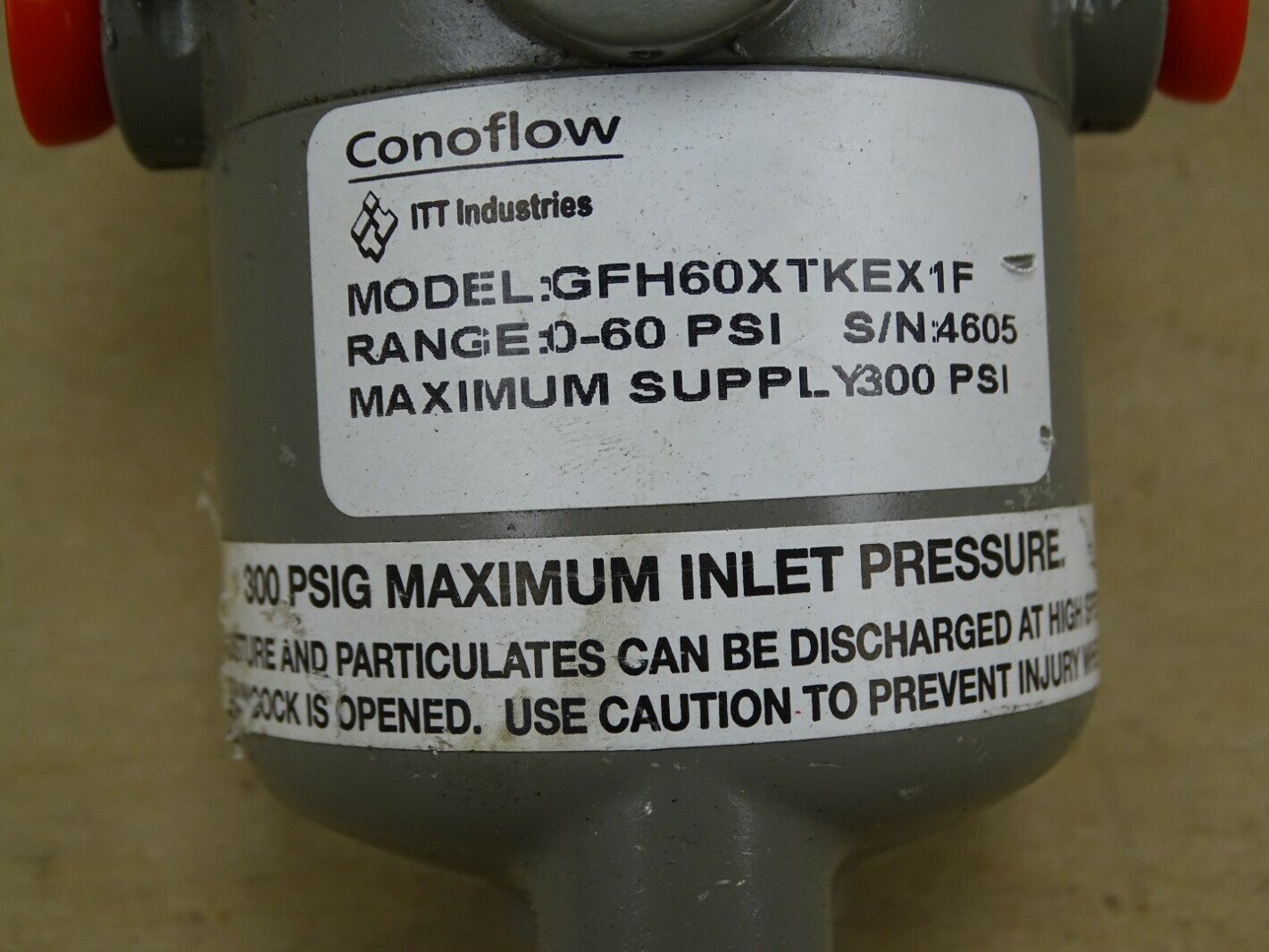 Conoflow Airpak Filter Regulator 0-60psi , GFH60XTKEX1F