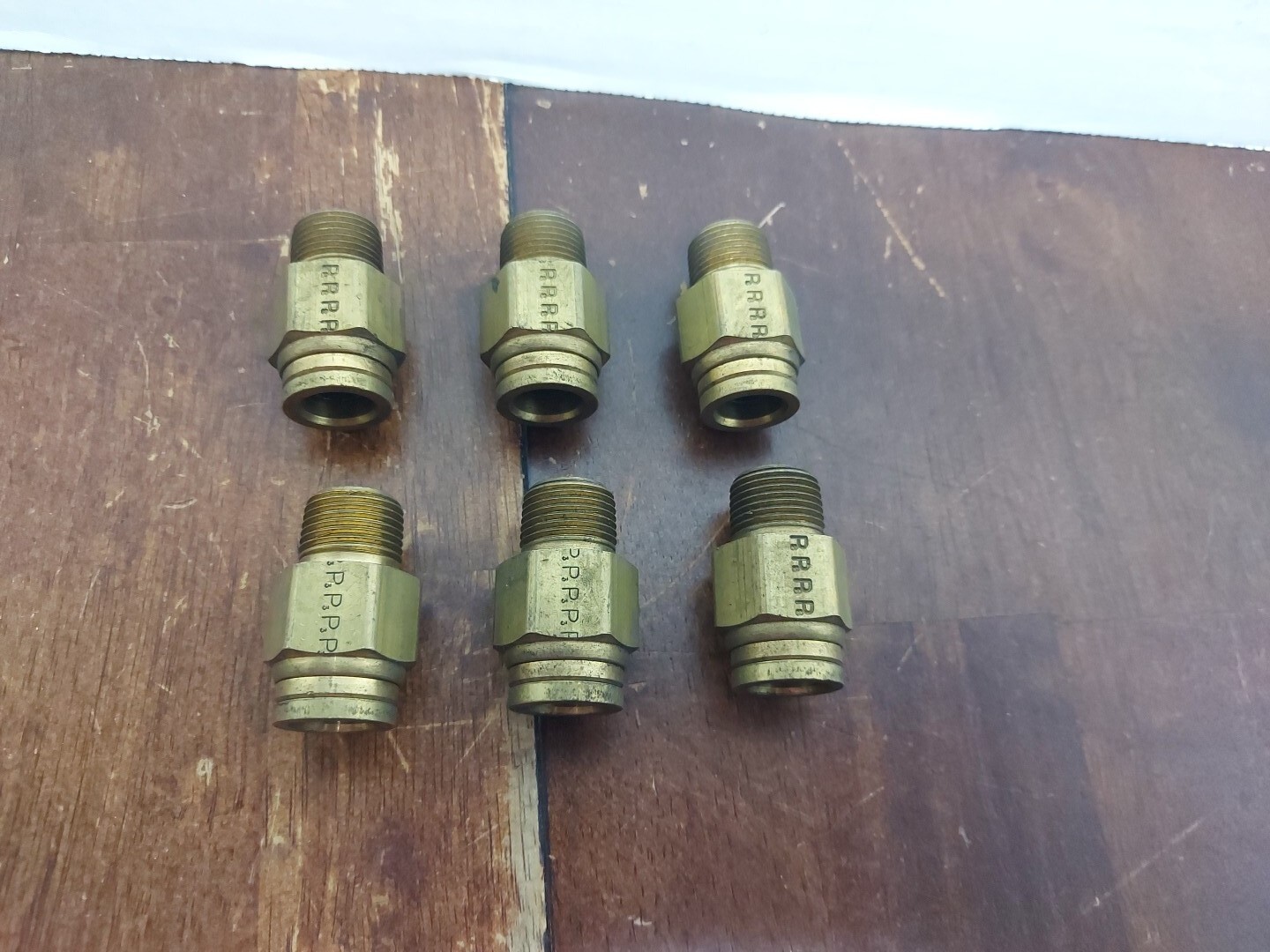 NOS Lot Of 6 International BDTKP79038DOT Push To Connect Air Brake Fitting, Male
