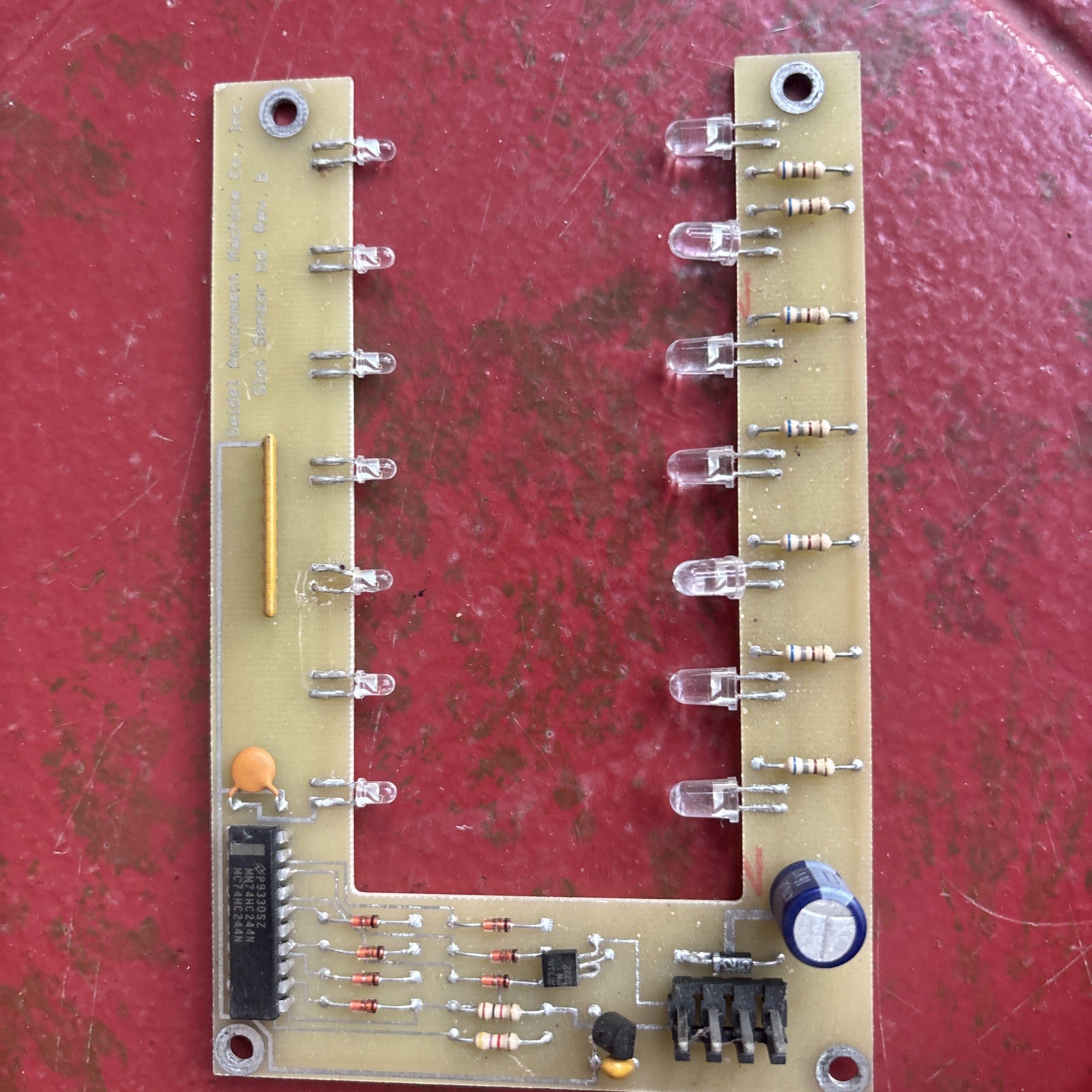 Vintage SEIDEL Amusement Co Slot Sensor Board Rev B Redemption Arcade