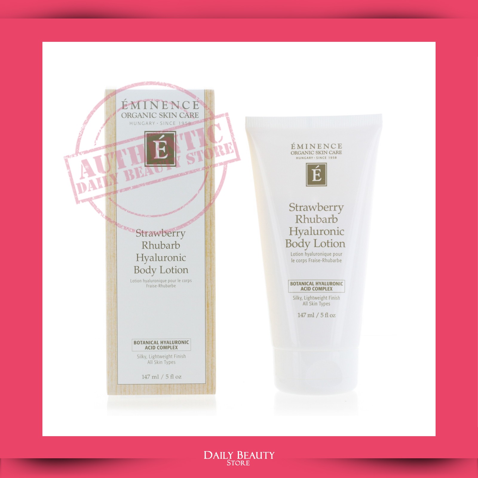 Eminence Strawberry Rhubarb Hyaluronic Body Lotion 147ml 5oz NEW FAST SHIP