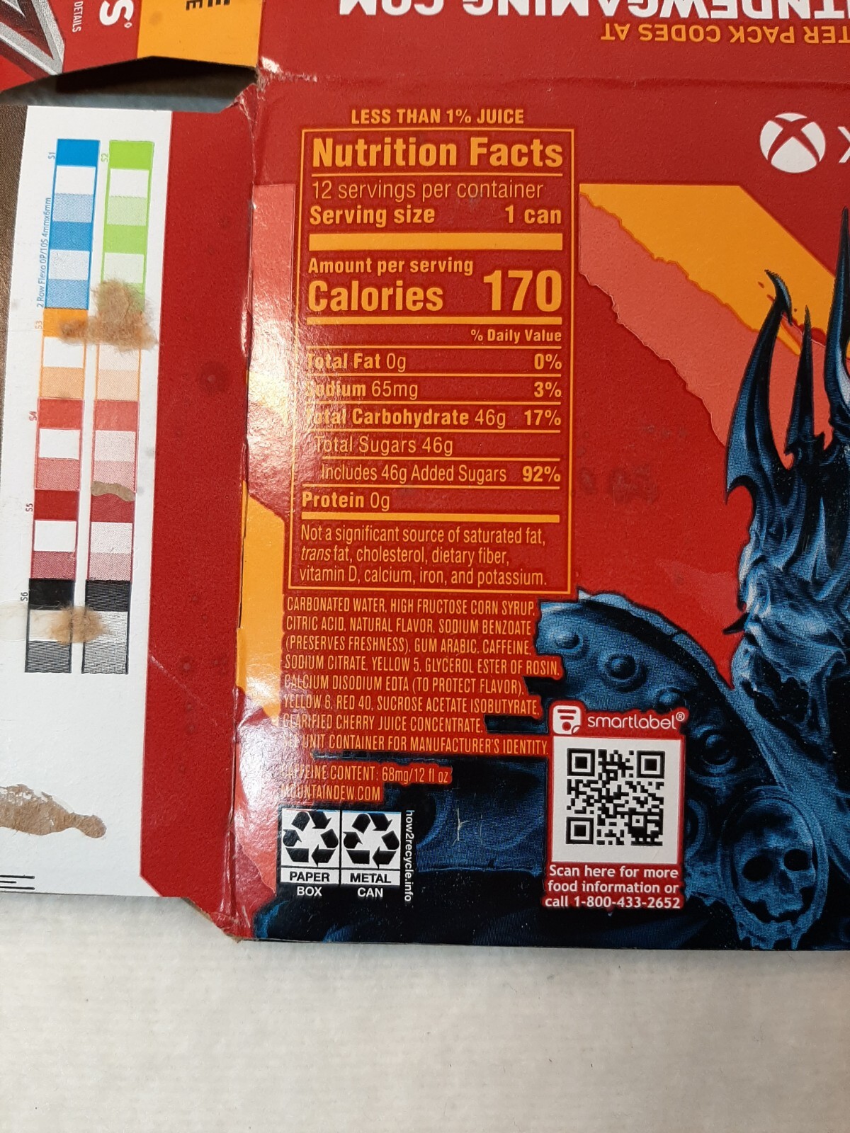 EMPTY 2024 Mountain Dew Mtn Dew Citrus Cherry 12 Pack Box ONLY Opened Flat