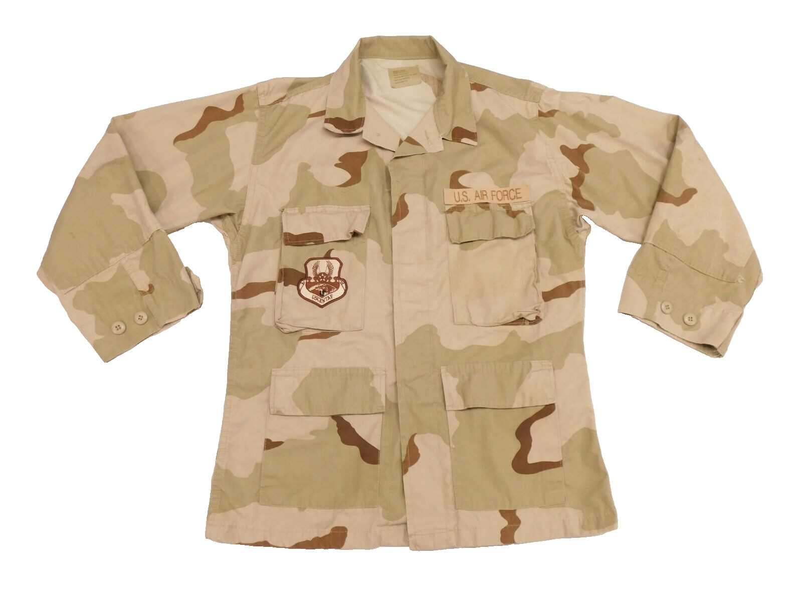US Air Force DCU Combat Coat Medium Desert Storm CENTAF Ripstop N/C Camo Uniform