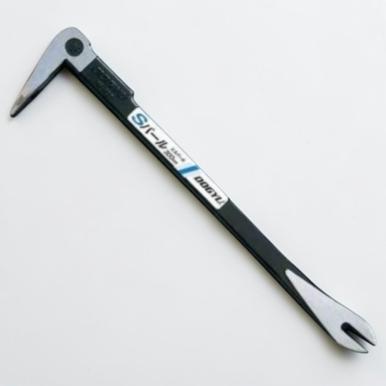 DOGYU S-Bar 300mm Pry Bar Nail Puller Black Carbon Steel Japan 00569