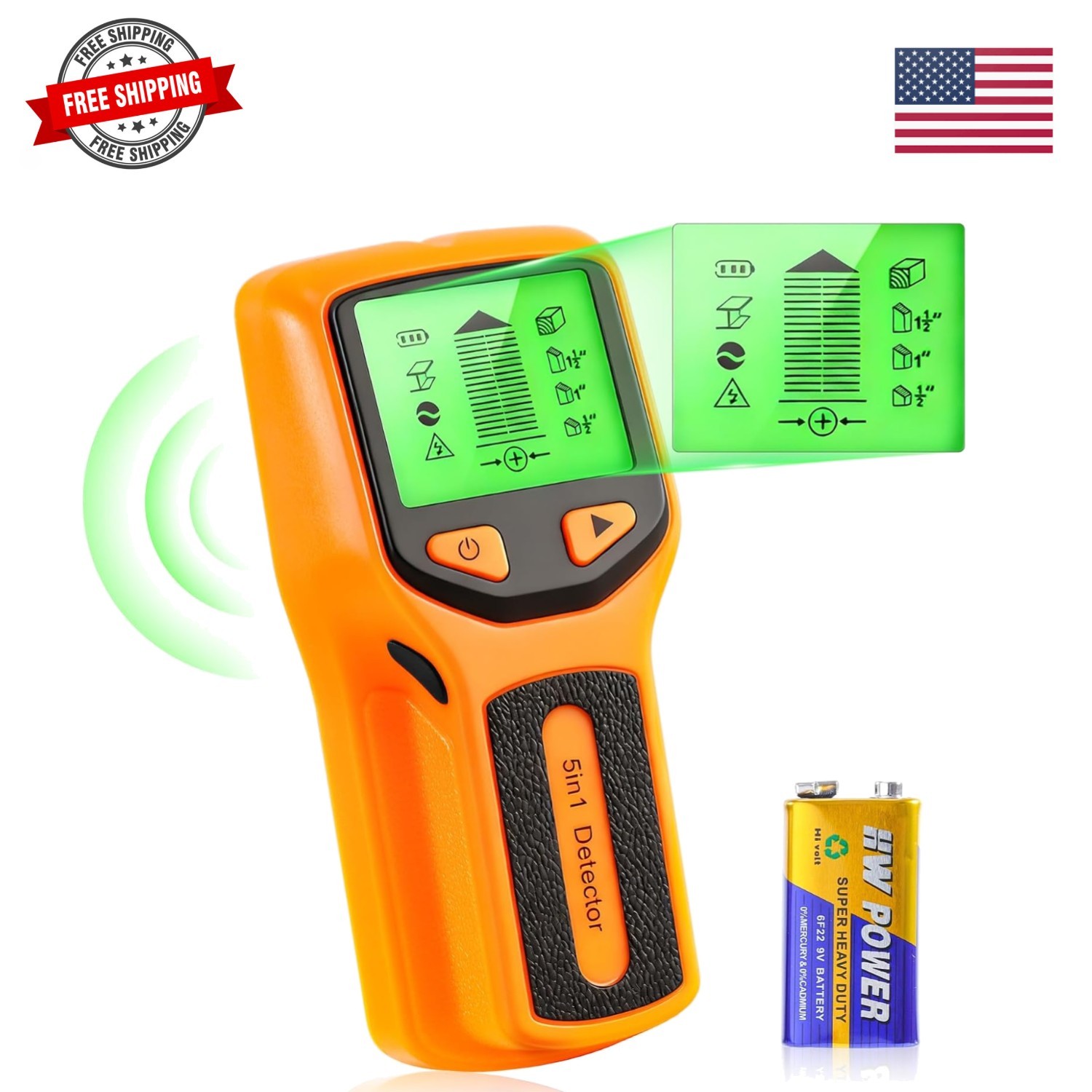 5 in 1 Stud Finder, Stud Detector - Precisely Locates the Center and Edge of ...