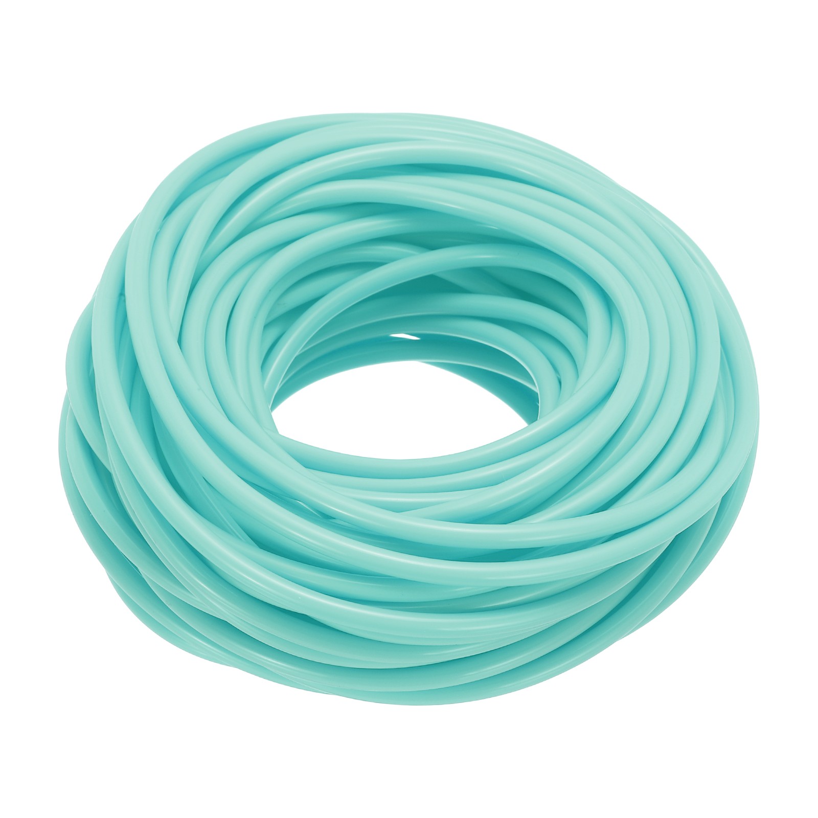 4mm 16yards Hollow Pipe Rubber Cords Tubing Silicone Pipes, Cyan