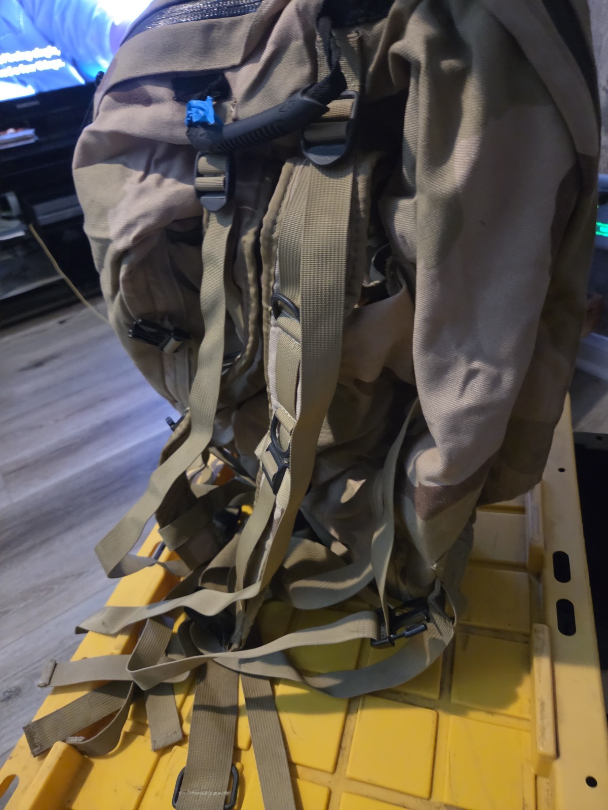 DCU Desert camouflage waterproof backpack USED