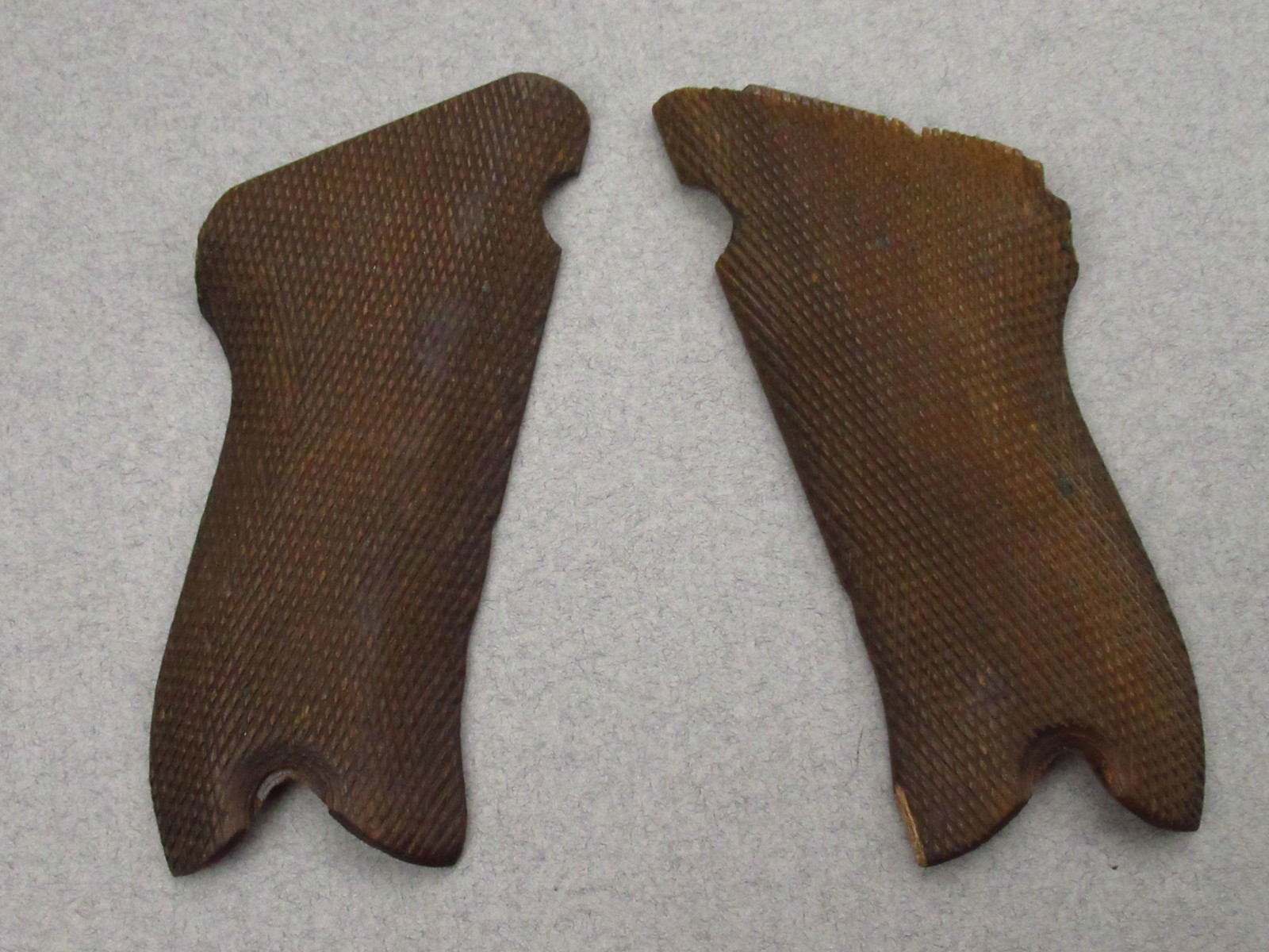 Matching P08 German WWII Grips for P08  Luger Mauser wood pistol grip