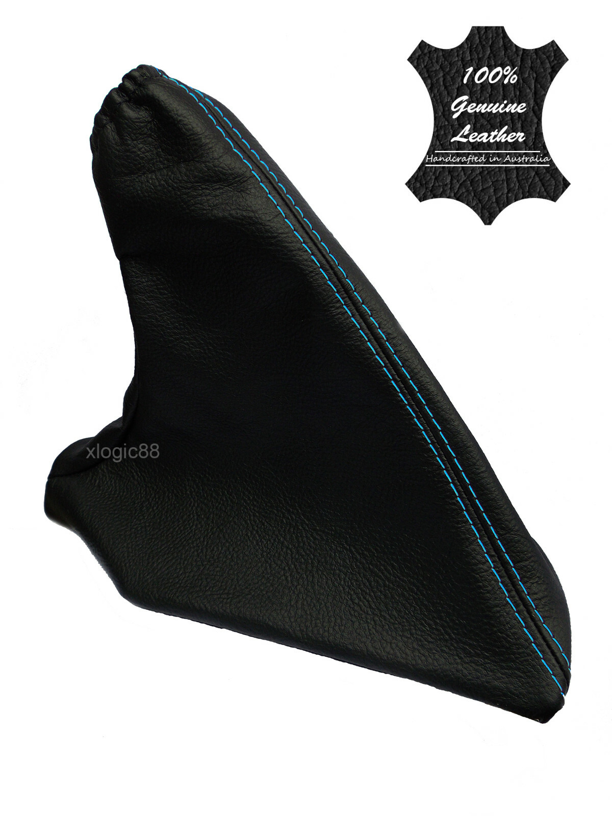 FORD FPV FG FGX LEATHER HANDBRAKE BOOT ONLY G6 XR6 XR8 F6 GT - LIGHT BLUE STITCH