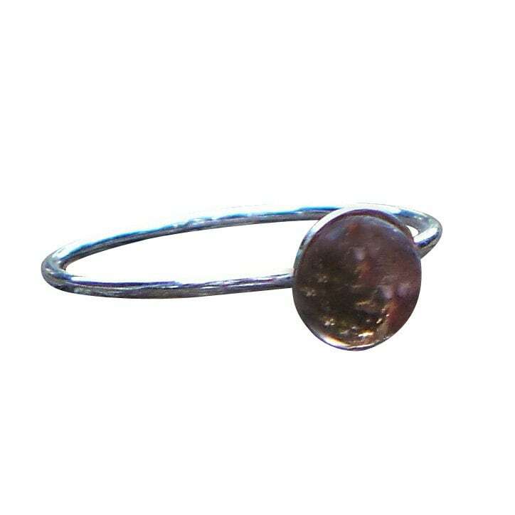 Recycled Pink Depression Glass Dishware and Sterling Silver Stacking Ring