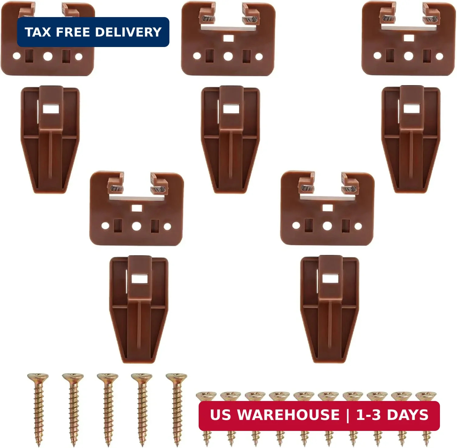 5 Set Drawer Slide Track Guide with Screws | For Dressers and Nightstands, Easy