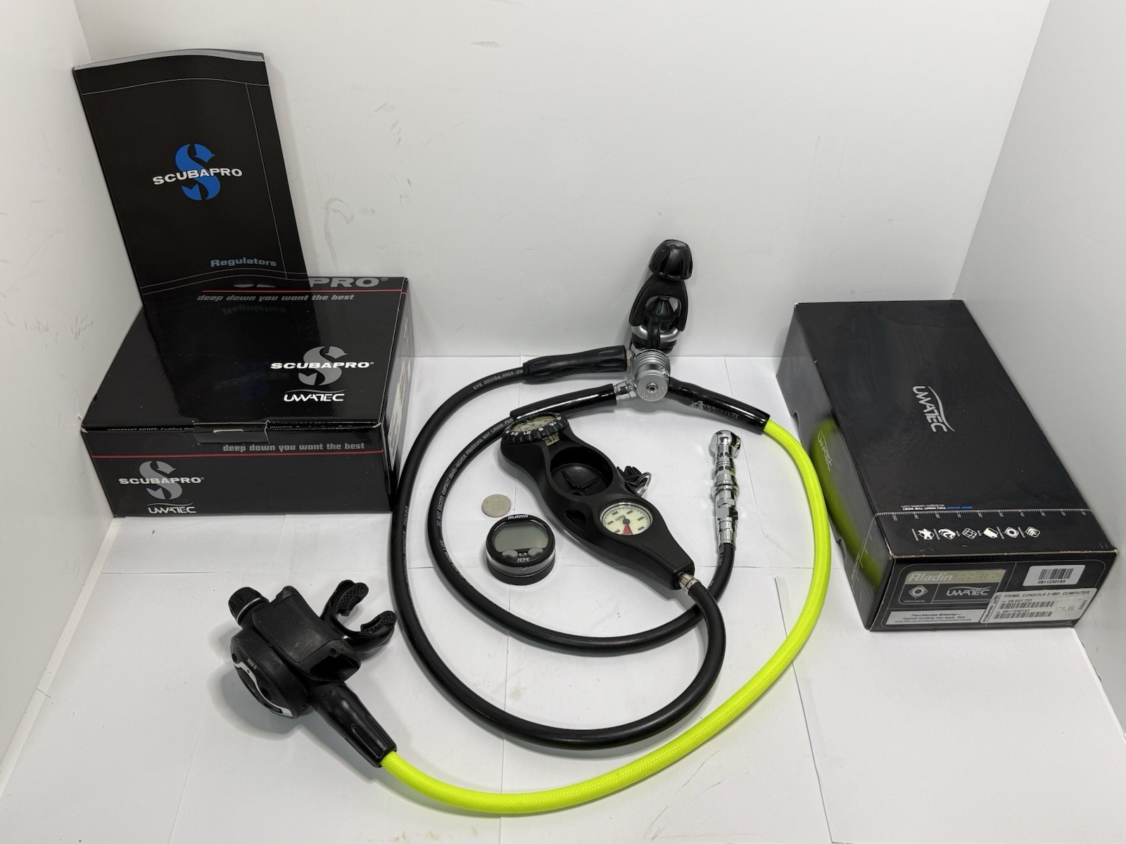 ScubaPro MK25 / S600 Scuba Diving Regulator & Uwatec Aladin Prime Dive Computer