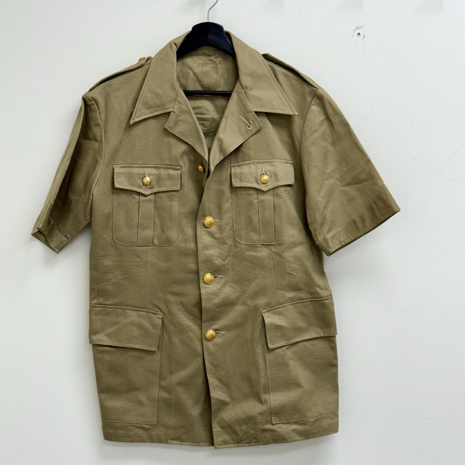 Vintage 1960s French Air Force Safari Jacket Shirt Algerian War