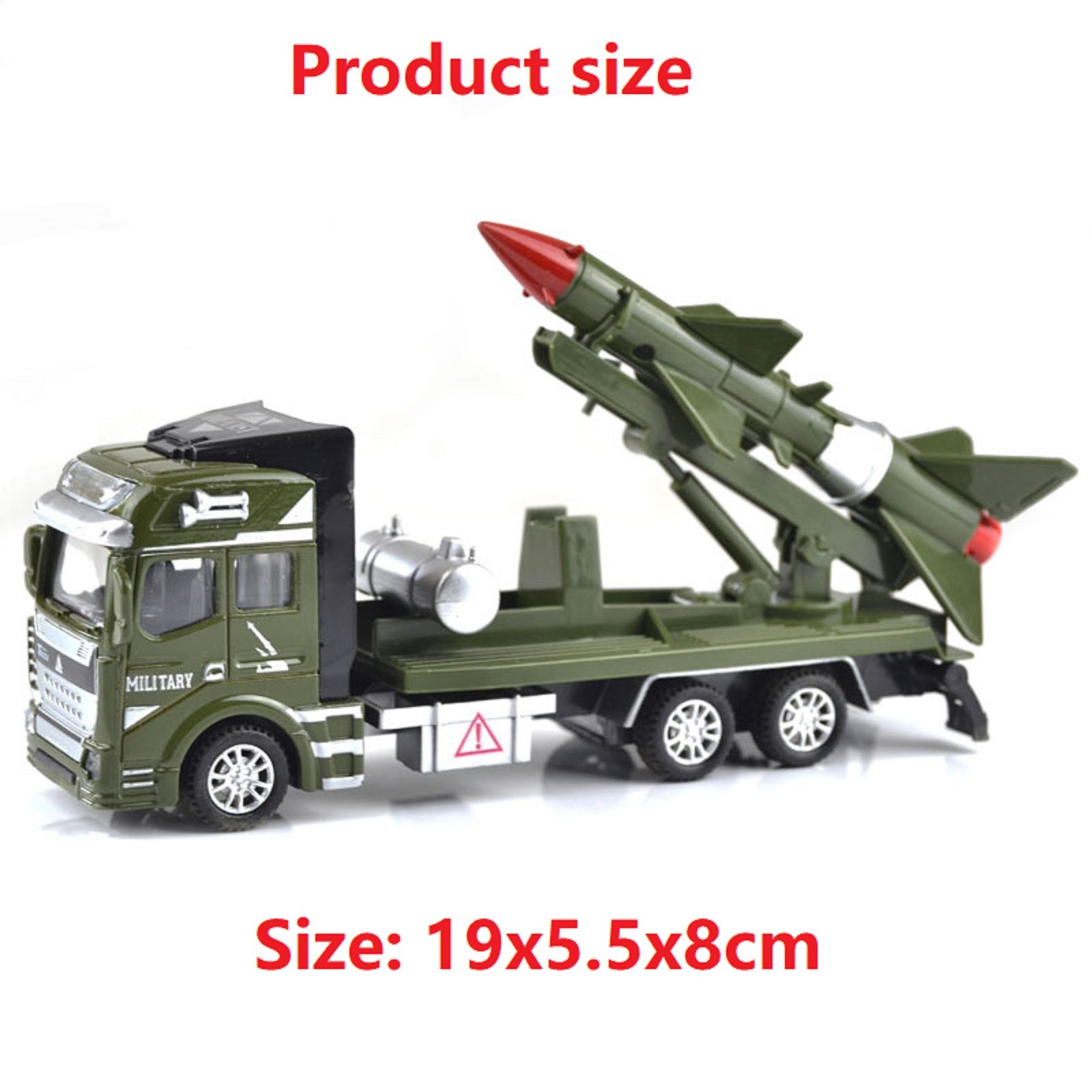 1:64 Alloy Pull Back Military Truck Kids Car Model Rocket Missile Vehicle Gift