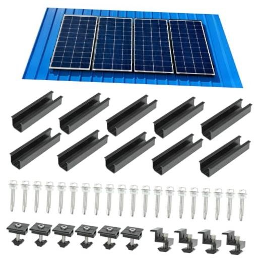 4 Set Solar Panel Roof Mounting Kit, Aluminum Solar Panel Mounting Rails