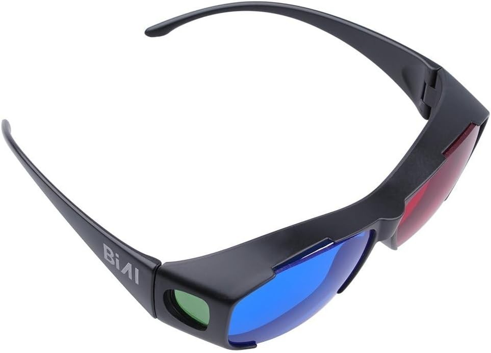 Cyan Anaglyph 3D Glasses - Experience Stunning 3D Visuals Effortlessly