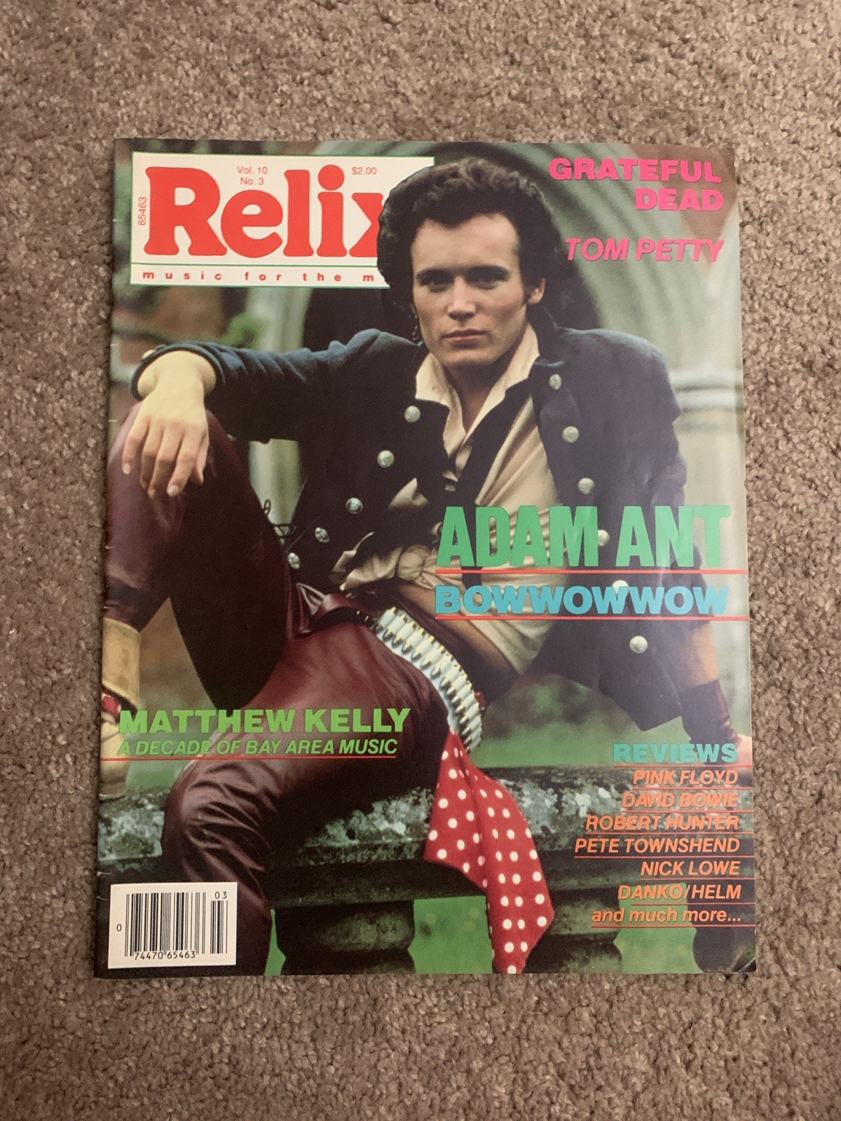Vintage Relix Magazine June 1983 Adam Ant BowWowWow Tom Petty Grateful Dead