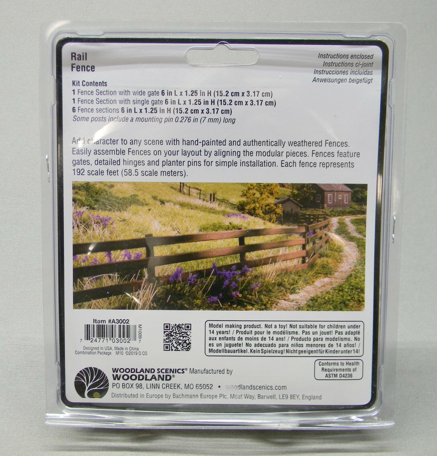 WOODLAND SCENICS RAIL FENCE O SCALE landscape scenery layout A3002 WDS3002 NEW