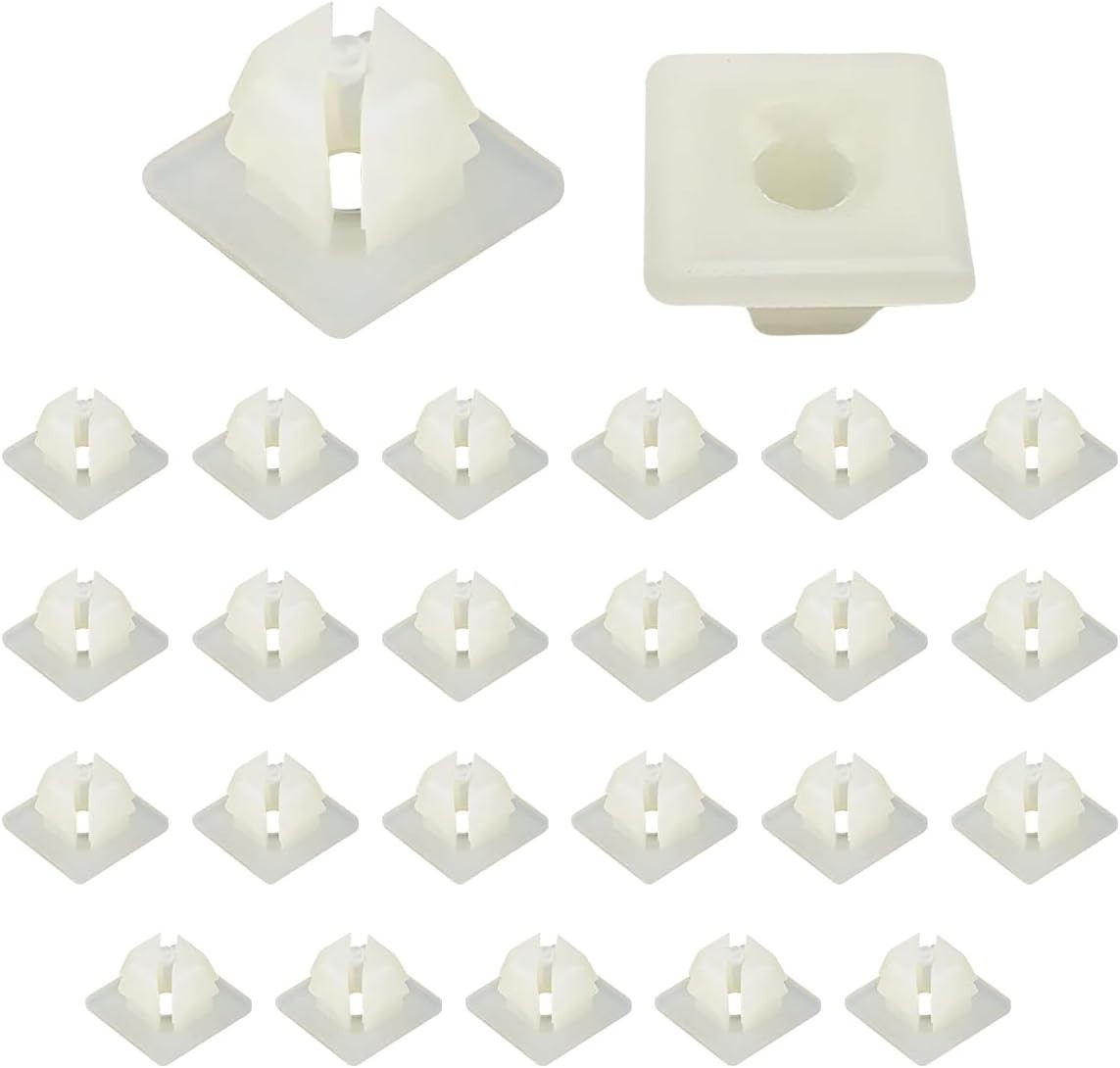 25PCS License Plate Nylon Screw Inserts Universal Car Nut Clips Fasteners Front