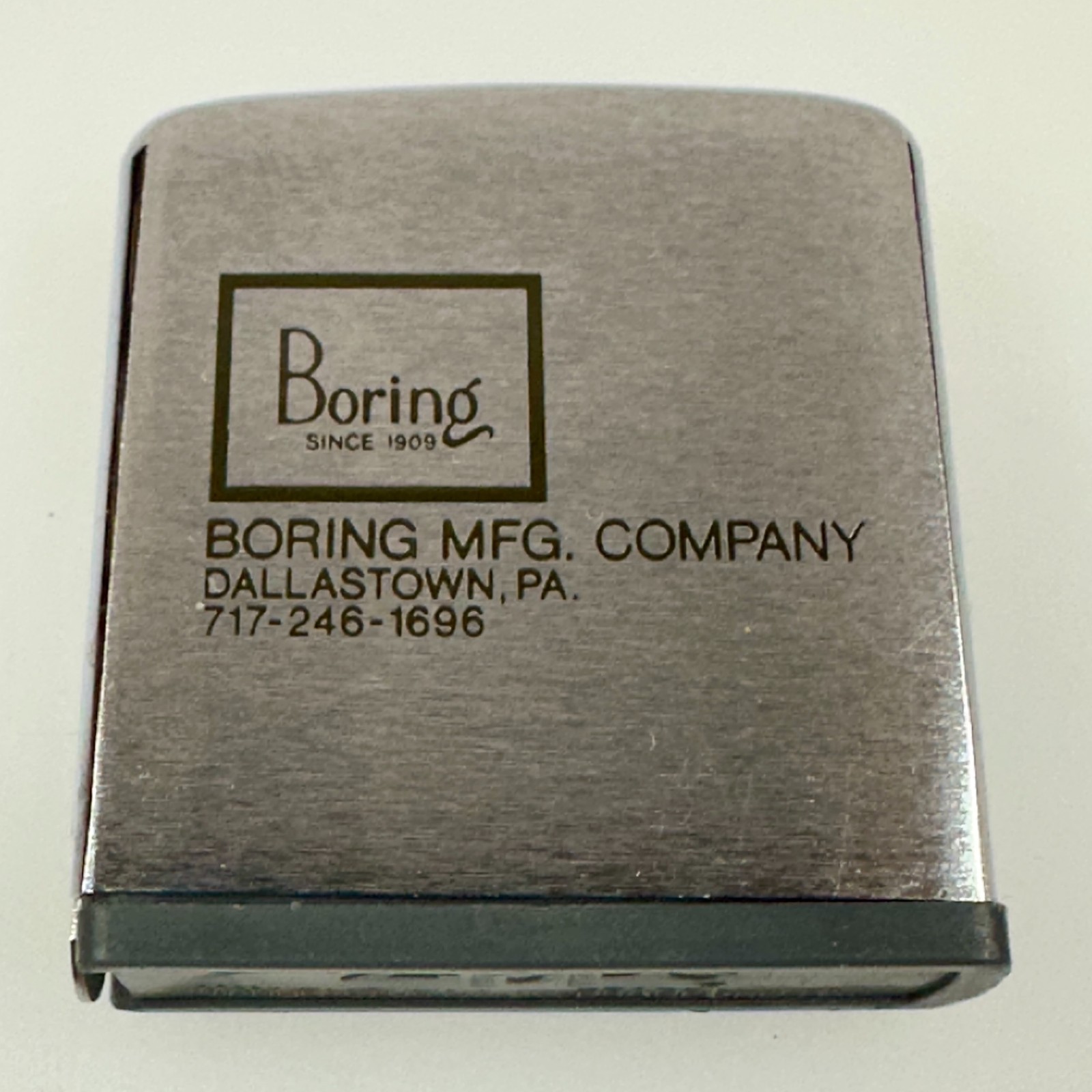 Zippo Advertising Ruler Boring Mfg. Co. Dallastown PA