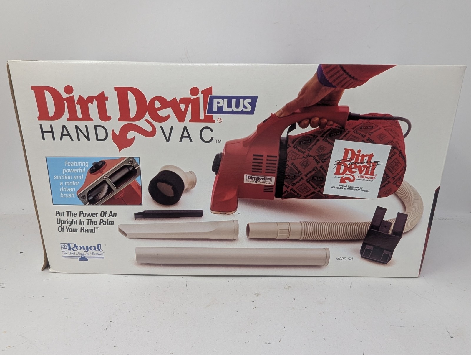 VINTAGE Dirt Devil Plus Hand Vac Model 503 Handheld Vacuum New In Box NOS