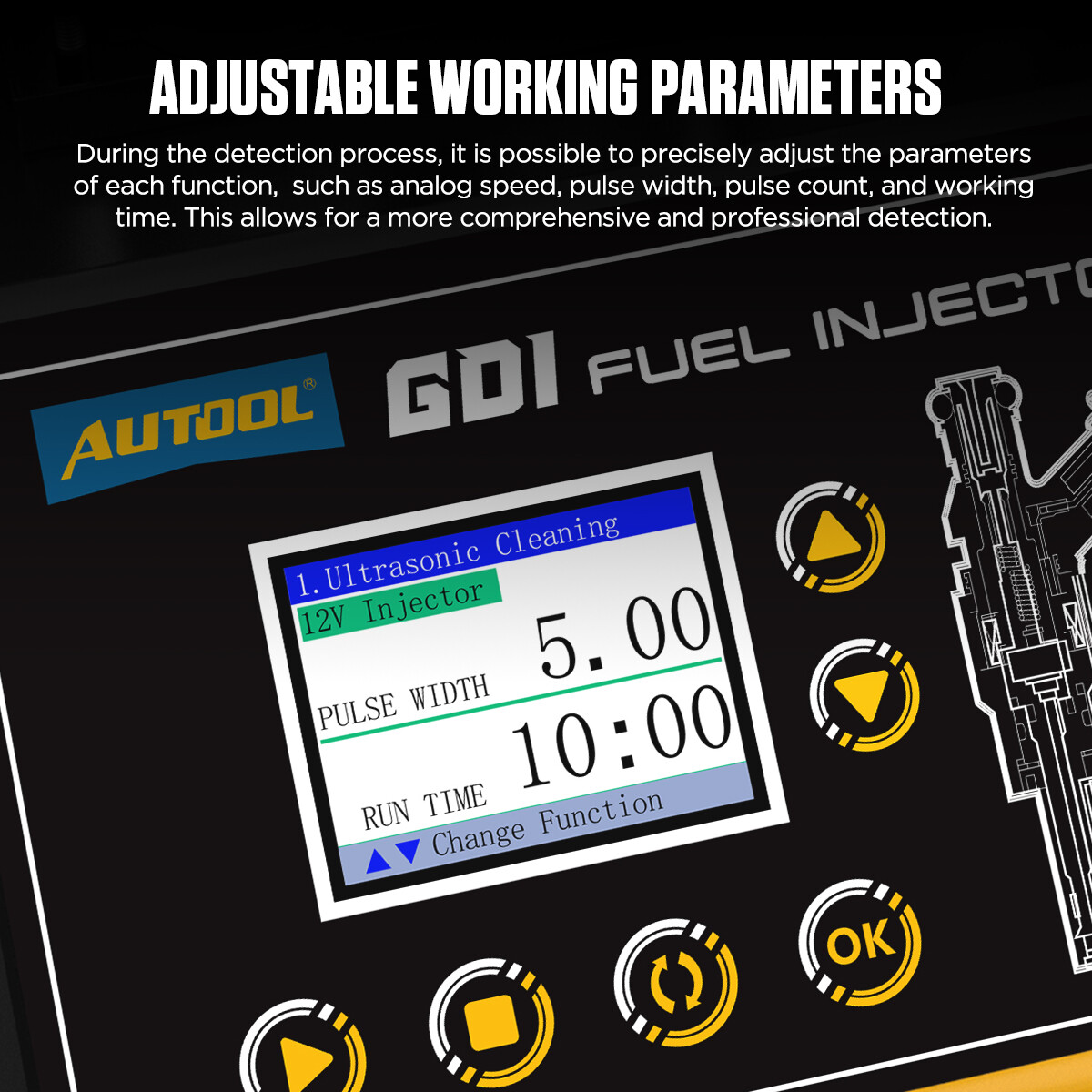 AUTOOL CT500 GDI Injector Tester Cleaner Ultrasonic Petrol Car Cleaning Machine