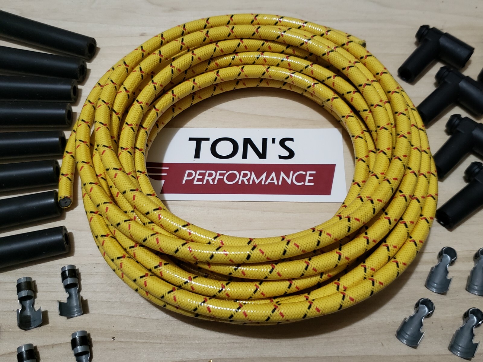 8mm Vintage Cloth Covered Spark Plug Wire Kit for ELECTRONIC IGNITION SYSTEMS YL