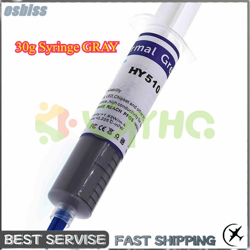 30g Syringe GRAY COOLING Thermal Grease Silicone Paste GPU CPU VGA Chipset Tube