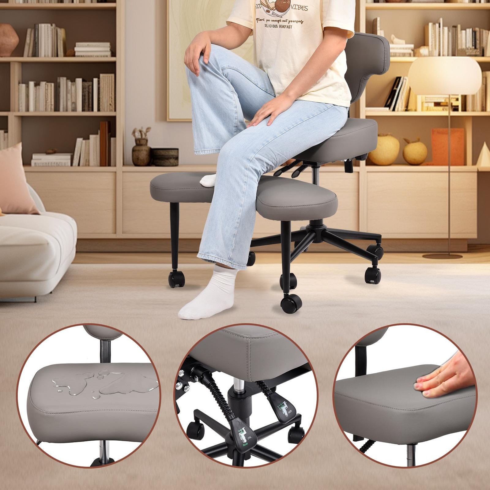 Meditation Cross Legged Armchair, ADHD Chair, Criss Cross Chair for Home Office