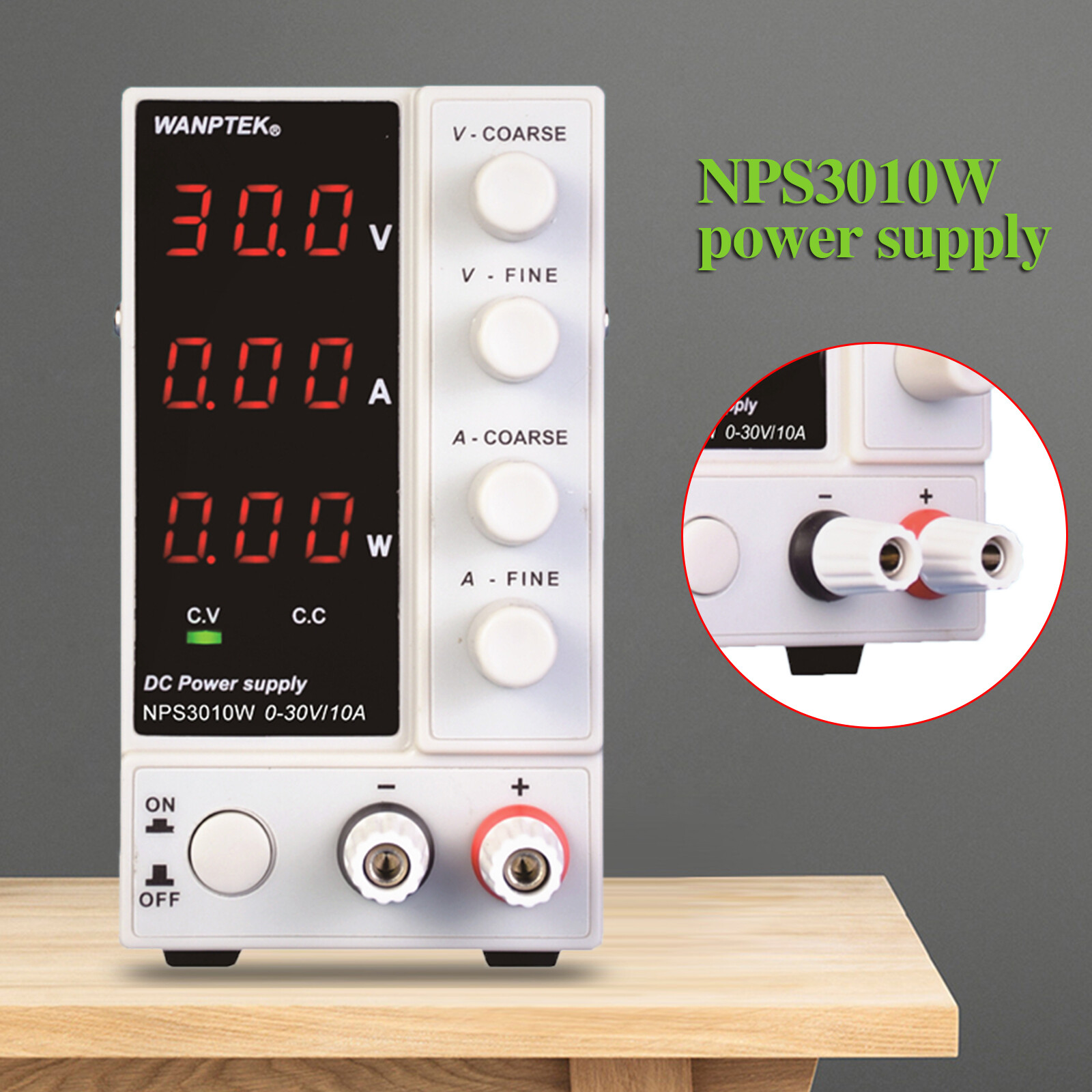 Lab Precision Variable Adjustable DC Power Supply Digital Display Power 0-30V