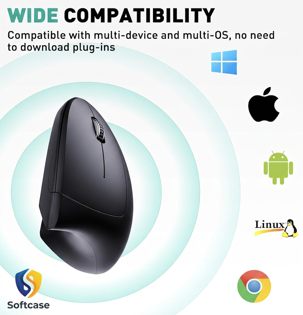 Premium Bluetooth and 2.4G (2-in-1) Rechargeable Wireless Mouse, DPI-4800