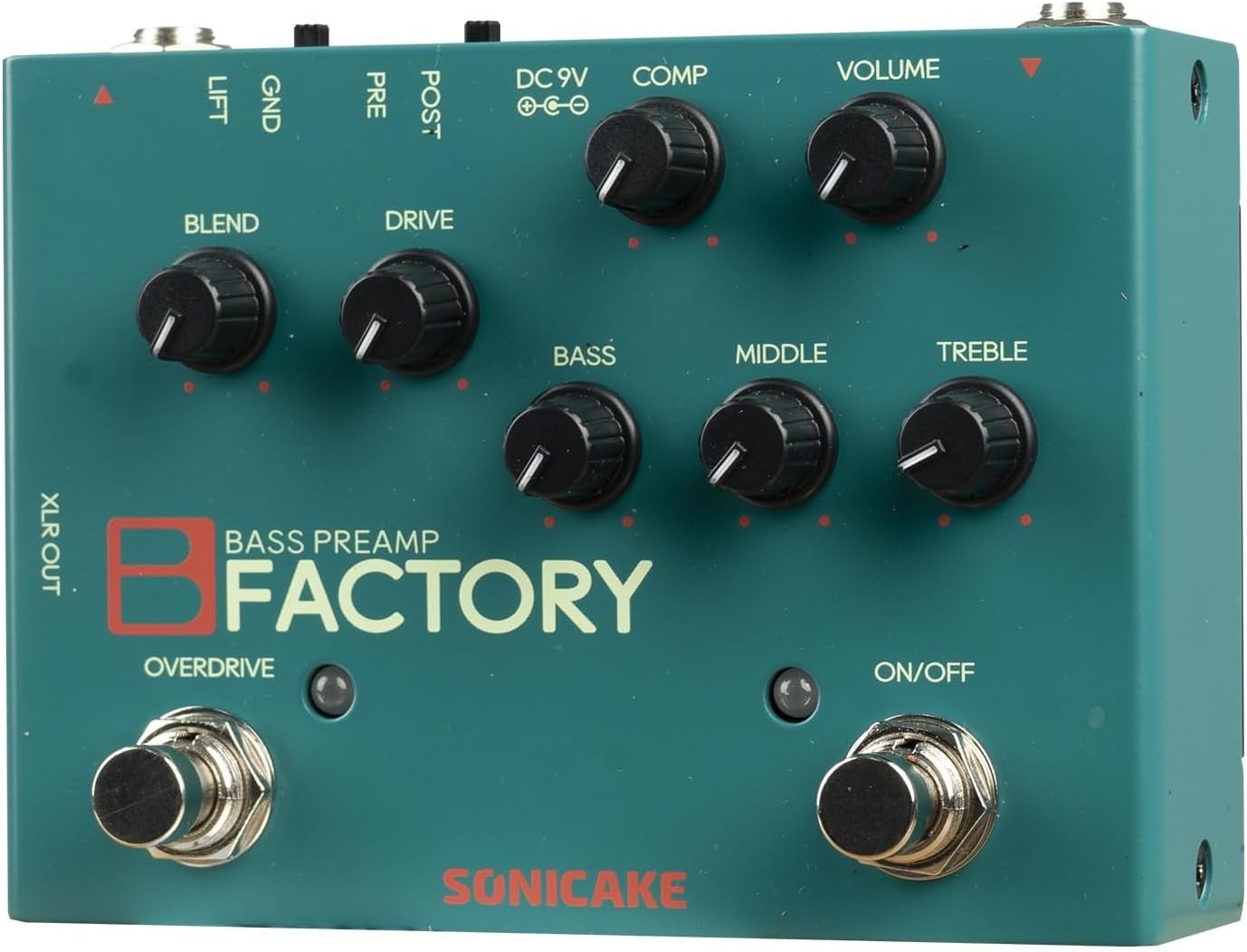 Bass Pedal with Analog Preamp & Overdrive Effects-~