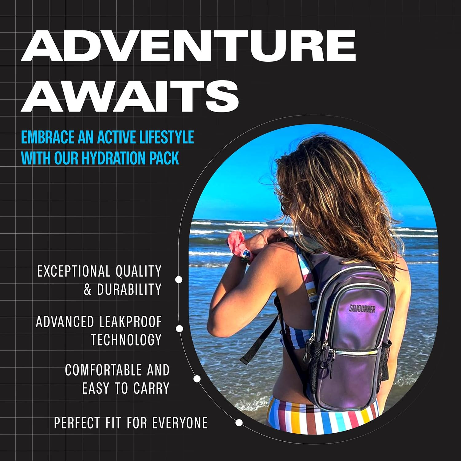 Sojourner Hydration Pack, Hydration Backpack - Water Backpack with 2L Hydration