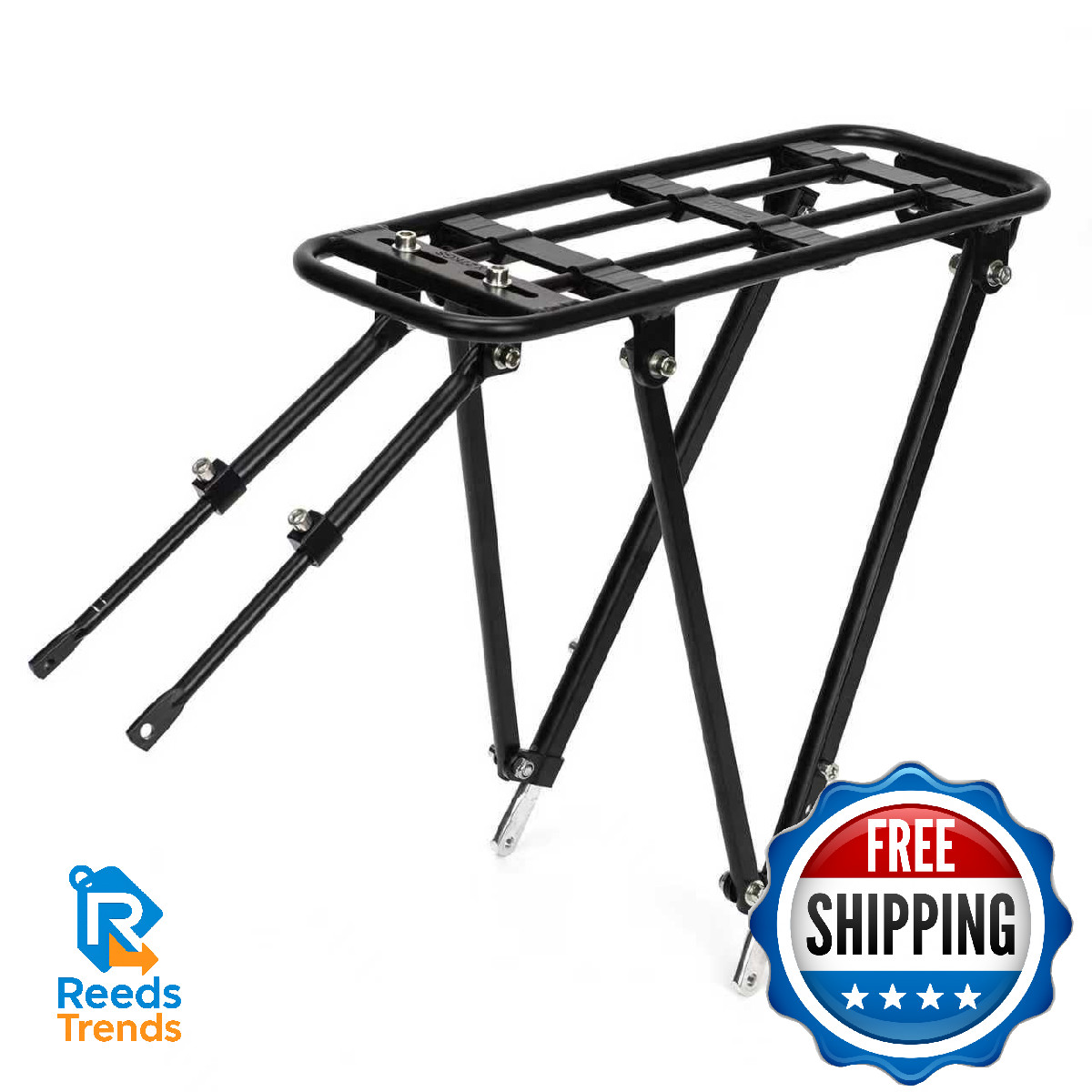 Bike Rear Rack Aluminum Fits Most 26-29" No Disc Brake & Some Disc Brake Bikes 6