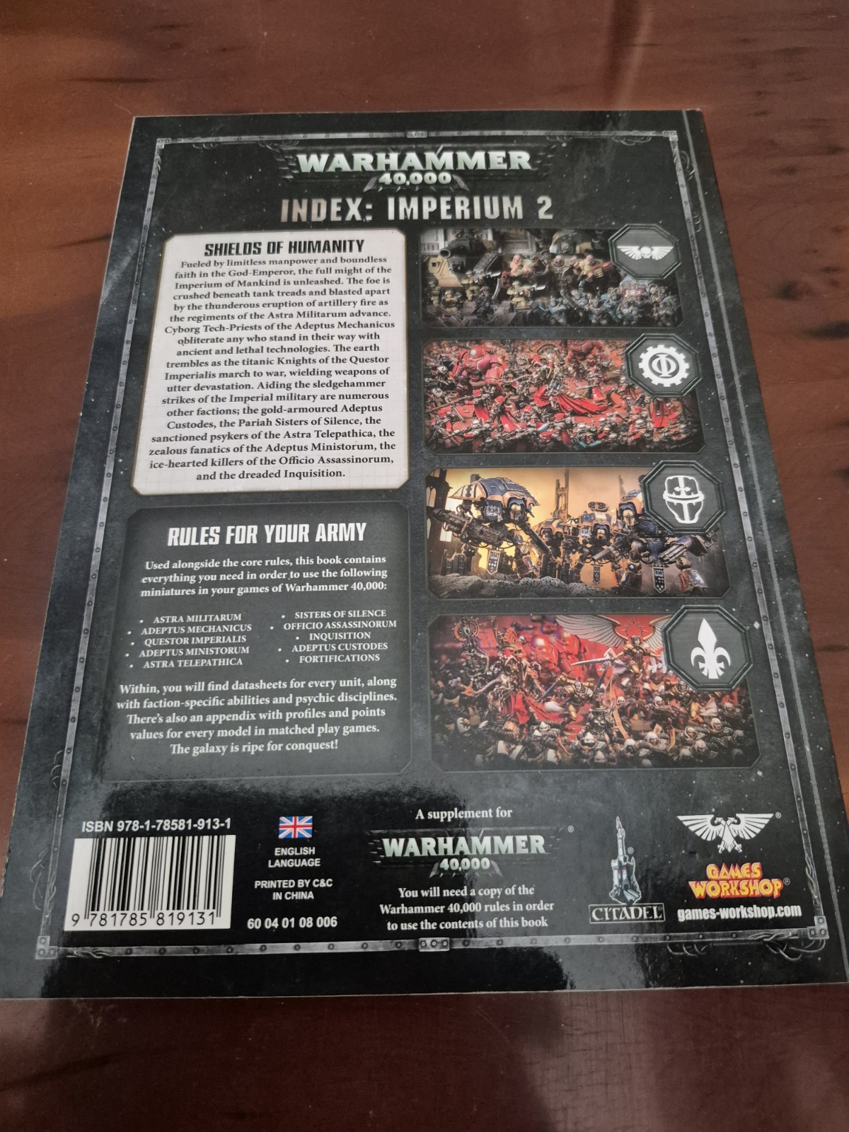 Warhammer 40k Index: Imperium 2 games Workshop book