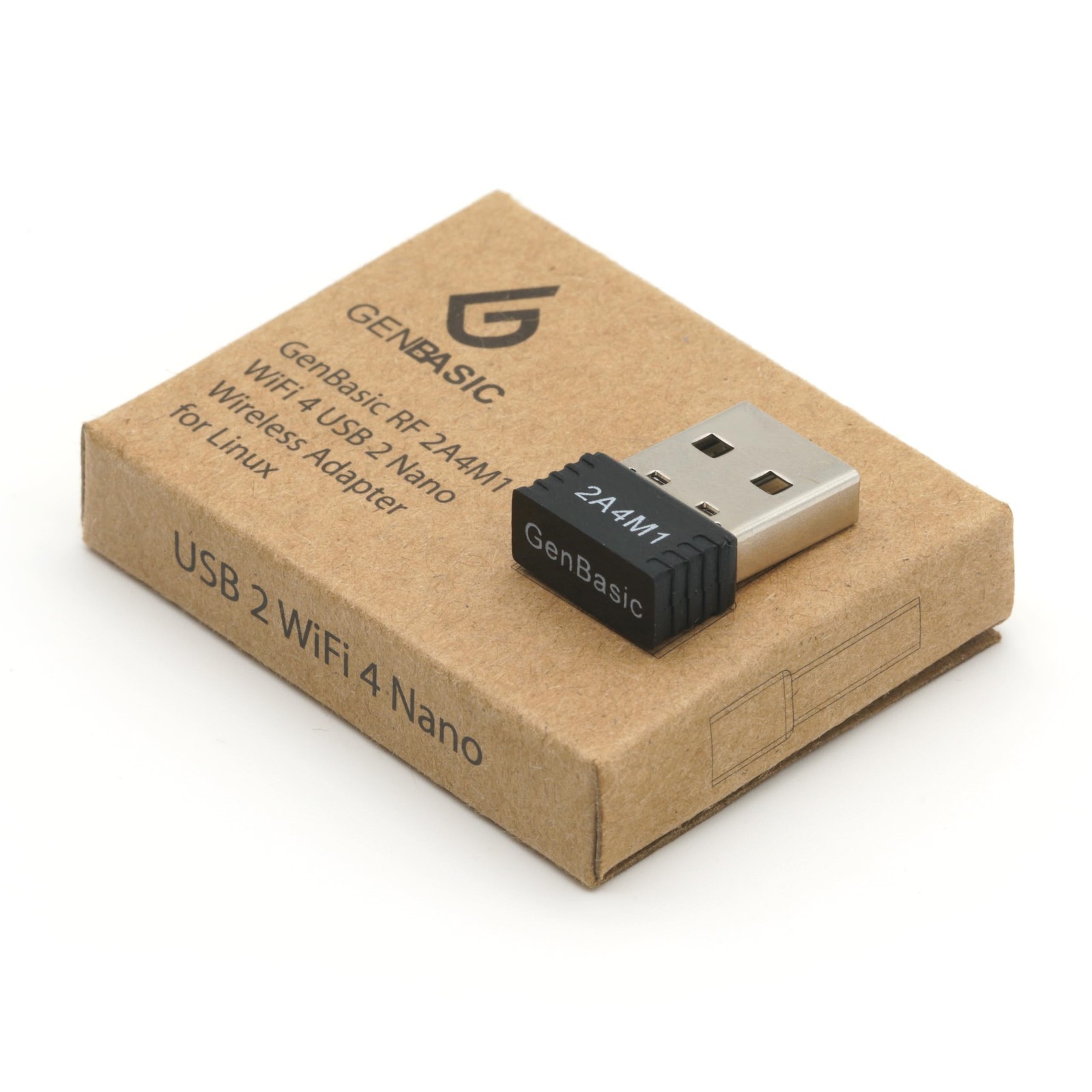 WiFi 4 USB Nano Wireless Network Dongle Adapter for Linux (Black) Black