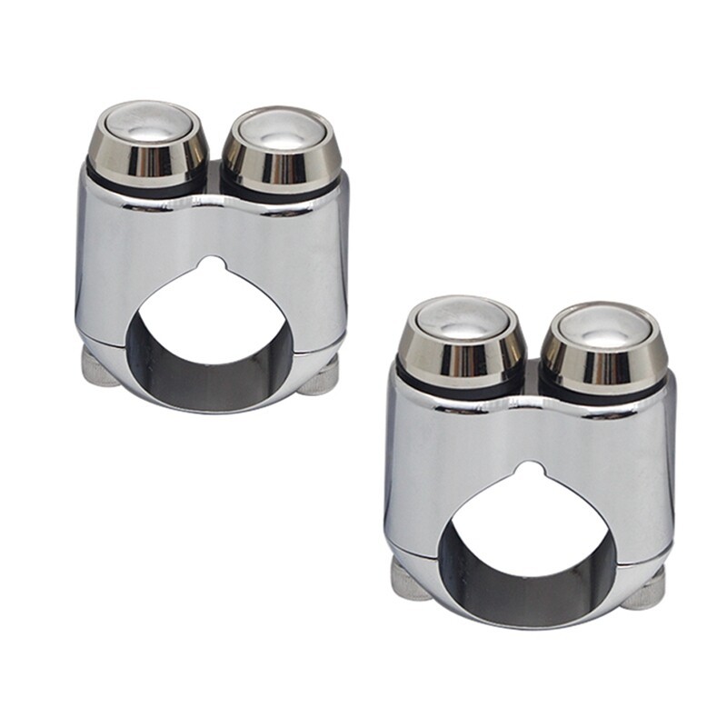 2pcs 1" Handlebar Control Switch Momentary Button M-Switches For Bobber Chopper