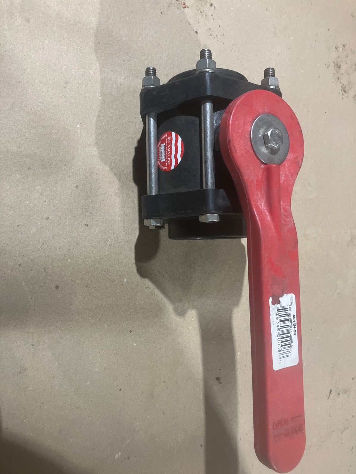 2" Bee Valve Polypropylene Full Port Ball Valve 100 PSI Ball Opening 4011N-20