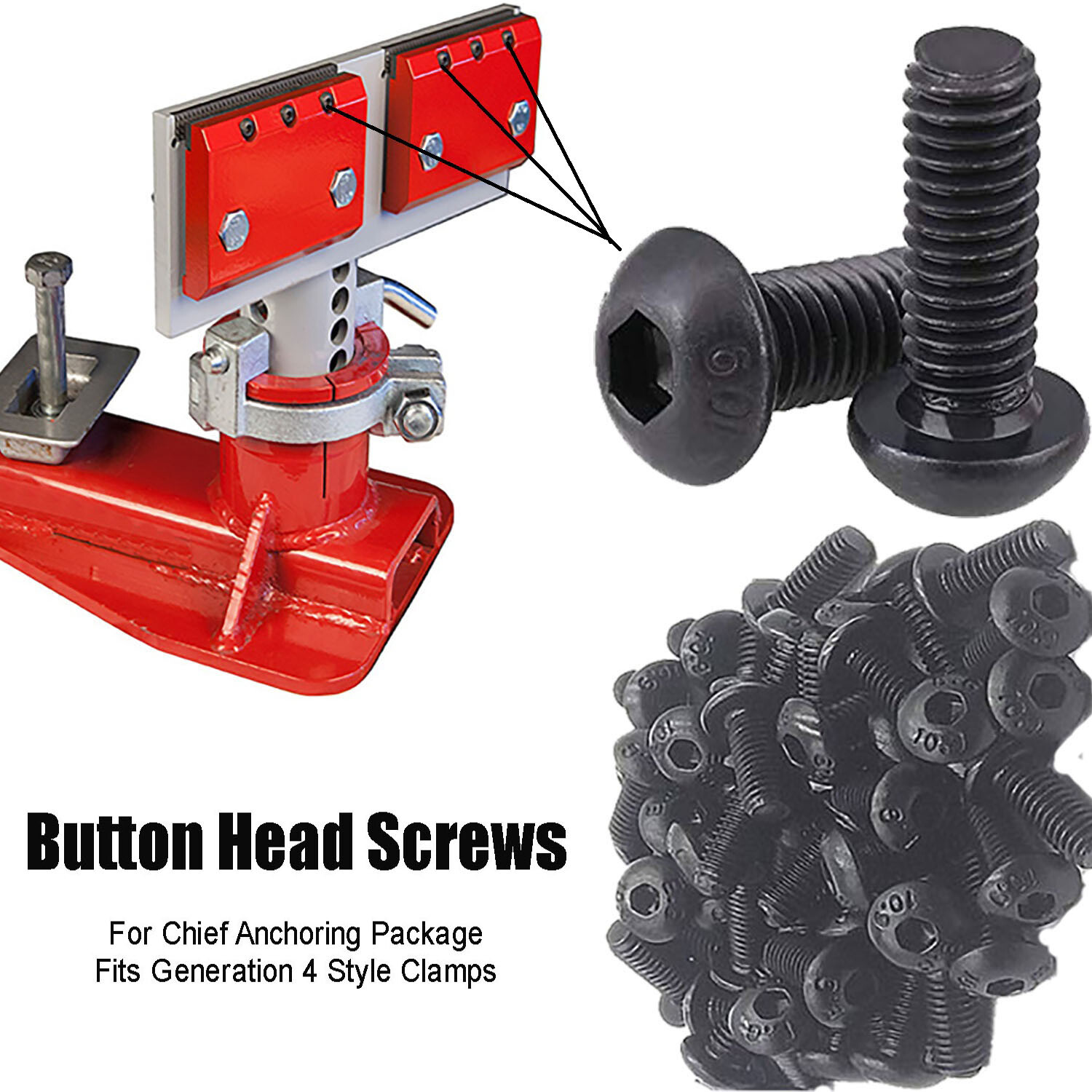 Serrated Jaws ,Grip Screws for Chief Frame Machine Generation 4 Style Anchoring