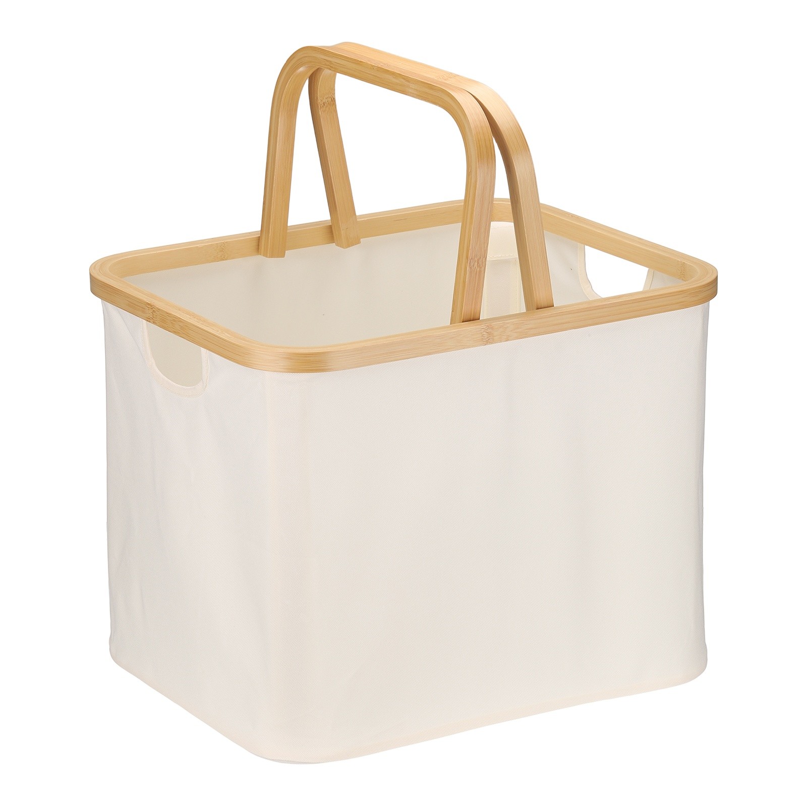 15.9 x 13 x 16.5" Storage Baskets Foldable Fabric Closet Storage Bins, Beige