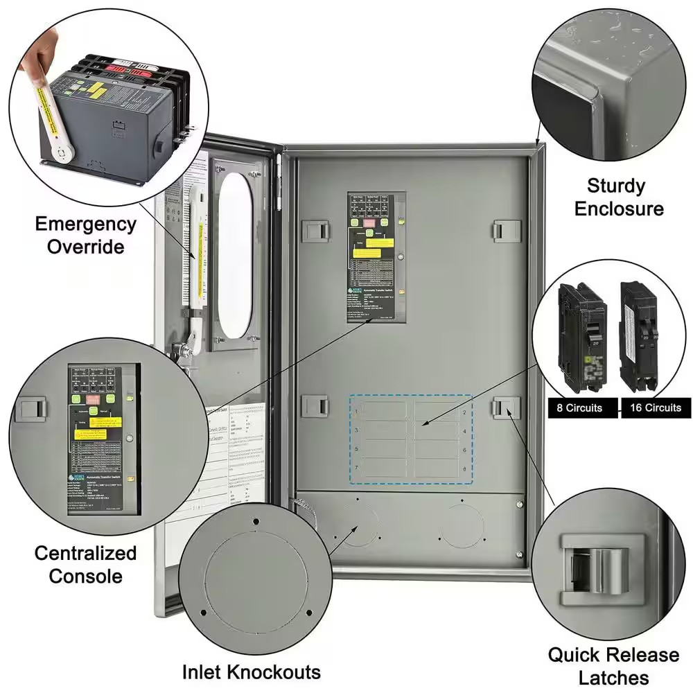 Natures Generator 30A Automatic Generator Transfer Switch