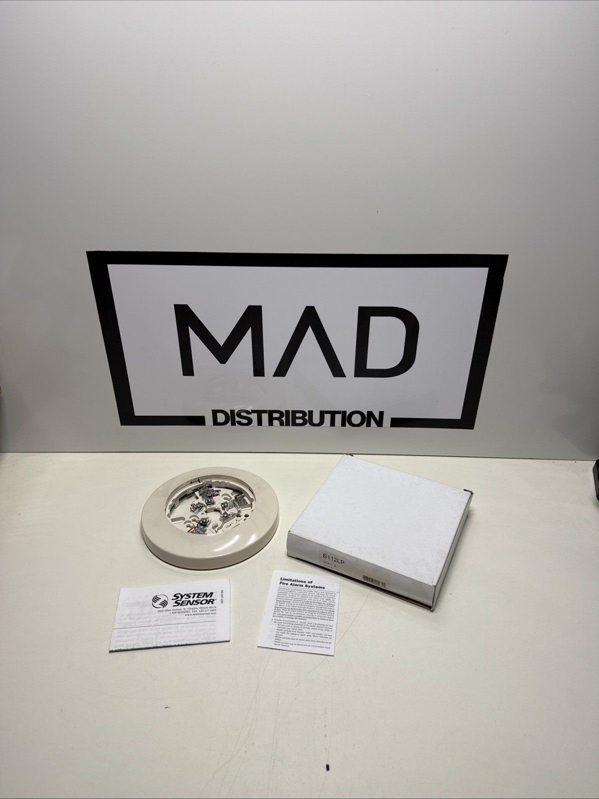 Smoke Detector Base, 6", 4 Wire W/Relay, 24 Volt. System Sensor Model #B112LP