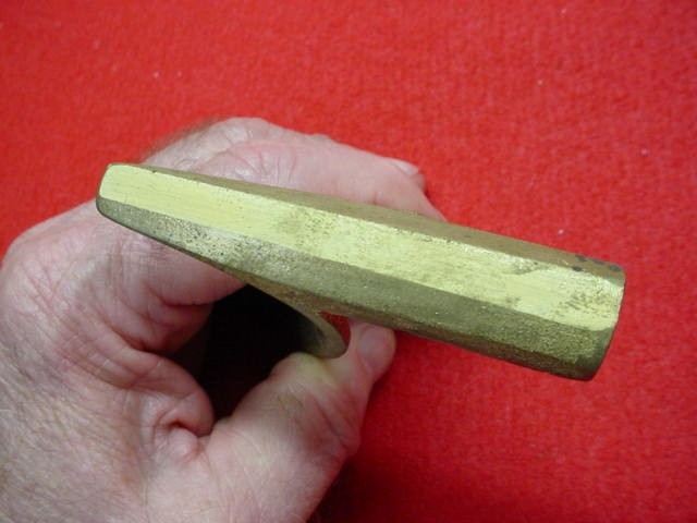 Brass Muzzleloader Rifle Buttplate - No Holes - Cast - New !! (G)