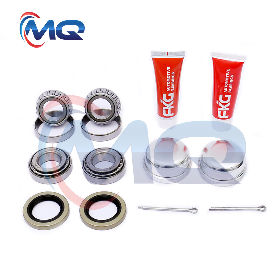 2 Sets Trailer Bearing Repair Kits For 1 Inch Straight Spindles Bearing L-44643