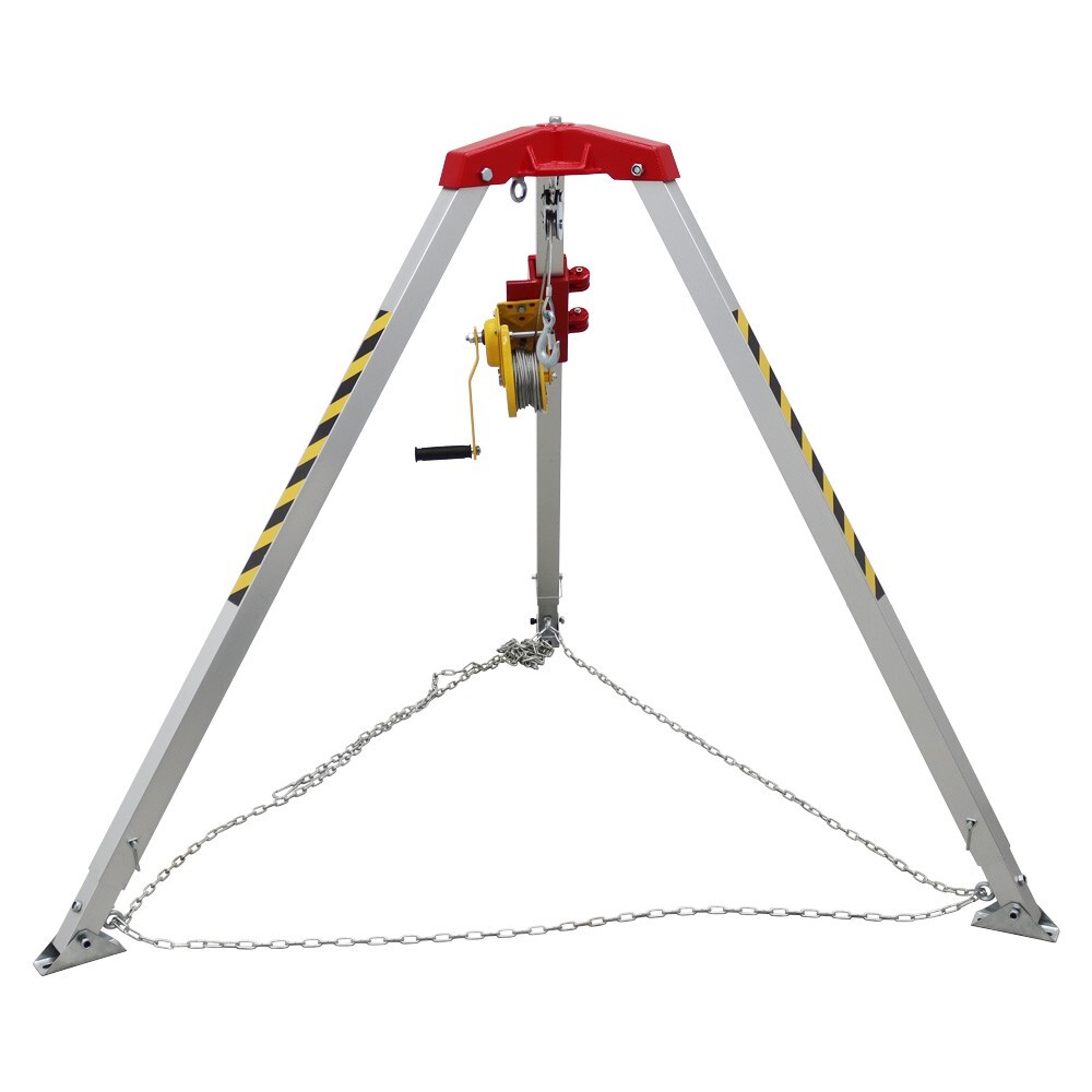 Confined Space Tripod Kit Aluminum Alloy Tripod Emergency Rescue